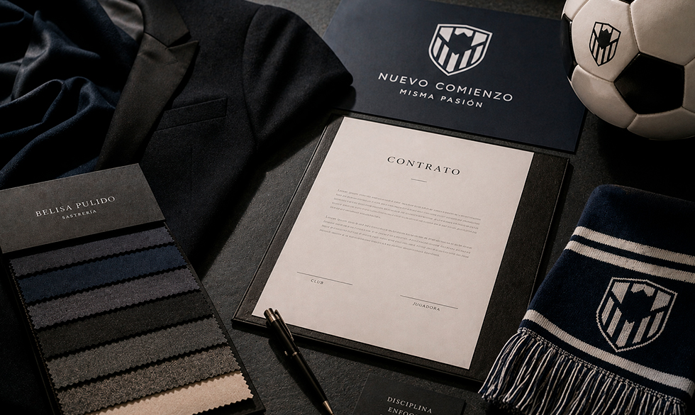 Materiales para diseñar un look de firma de contrato con un club de fútbol